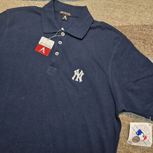Antigua New York Yankees Polo Shirt Navy Blue Embroidered Logo Men’s M